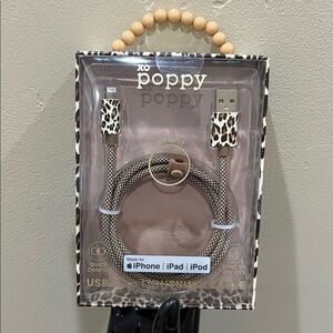 XO Poppy | Leopard 🐆 Print 4 ft Charging Cable